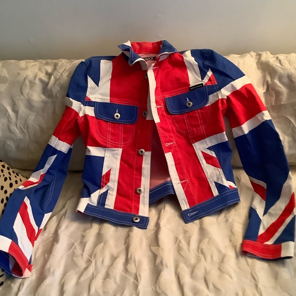 Dolce & Gabbana Red, White & Blue Union Flag Denim Jacket